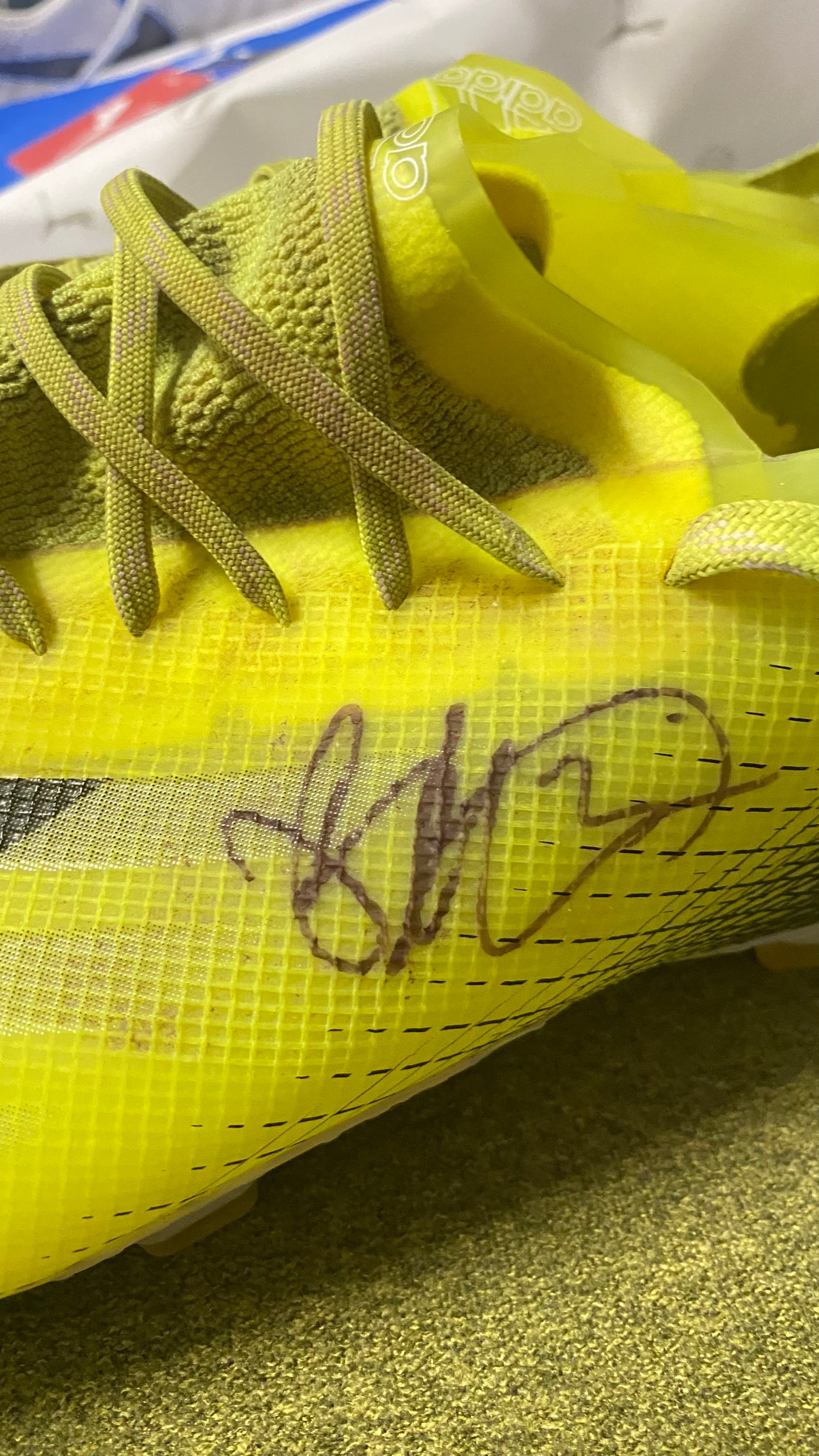 Match worn + signed Joe Bennett boots