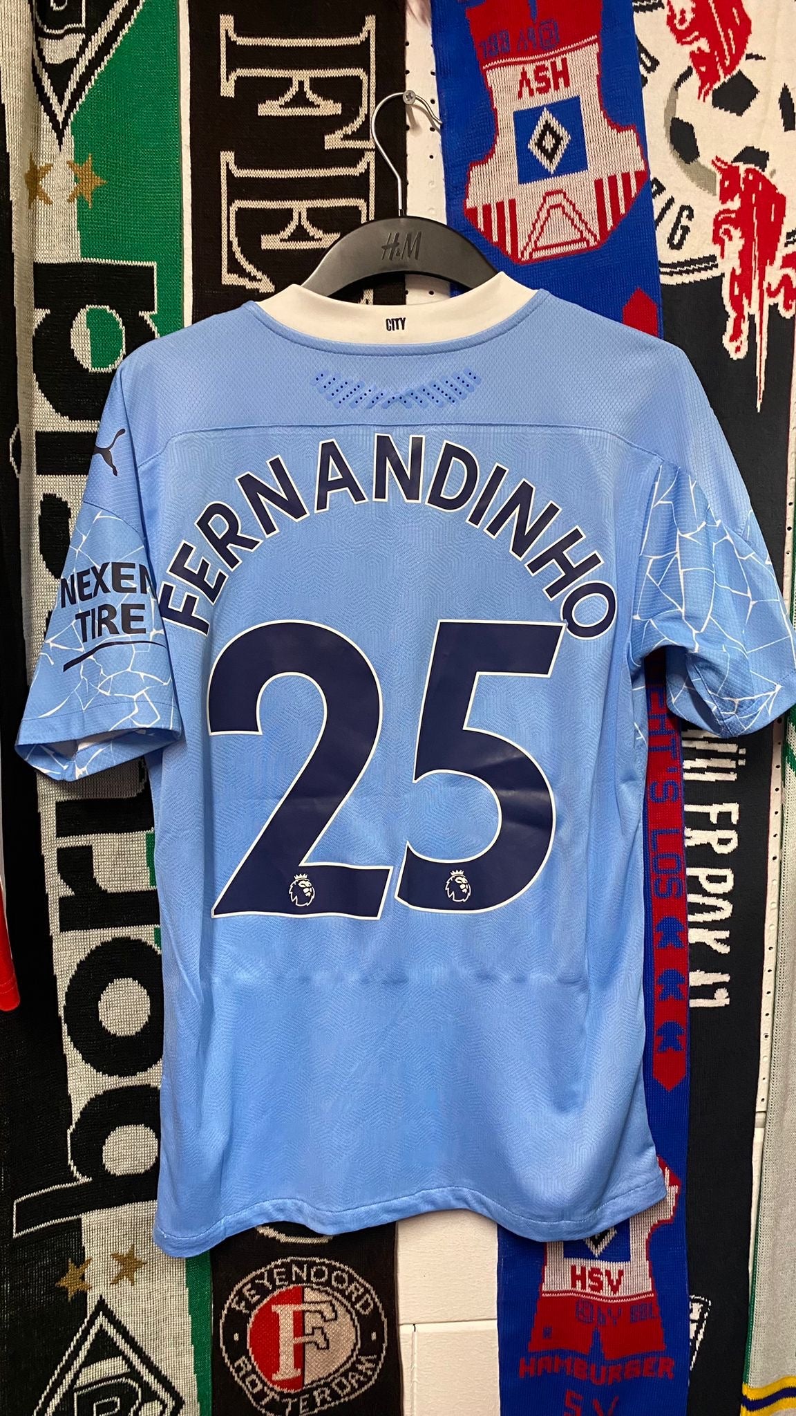 Man City Home 20/21 Player Spec Fernandinho #25 BNWT M