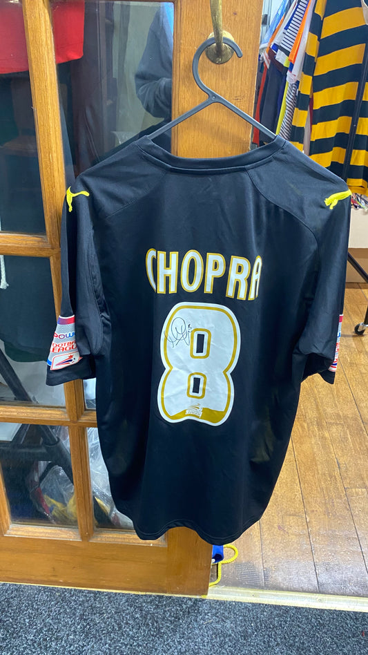 Cardiff Away 10/11 Matchworn + Signed #8 Chopra M
